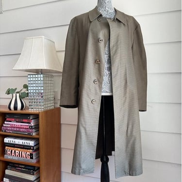Vintage London Fog Coat | London Fog Maincoats |Vintage Trench Coat | Houndstooth Trench Coat 