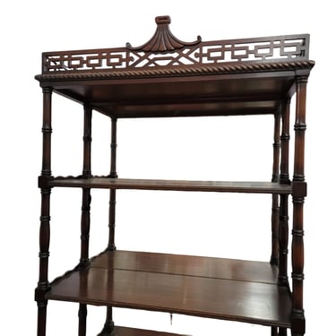 Fretwork Pagoda Curio Display Cabinet 