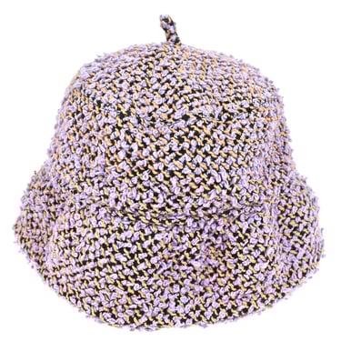 Chanel Purple Wool Bucket Hat #57 Small Good