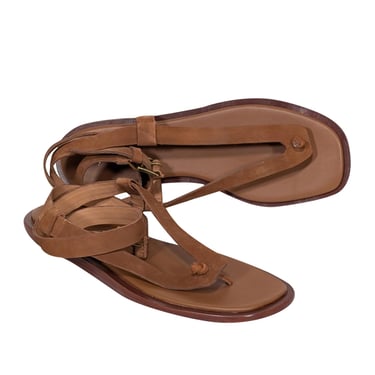 Joie - Tan Leather Stappy Thong Sandals Sz 7