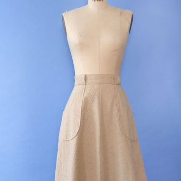 Oatmeal A-line Skirt S