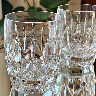 Vintage Waterford Crystal Whiskey Glasses | Pair of Westhampton Tumblers | Artist-Signed Fine Cut Barware for Spirits on the Rocks 