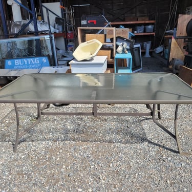 Glass Top Patio Table with Umbrella Hole 27.5