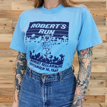 80's Vintage Charity Marathon Tee Shirt T-Shirt 