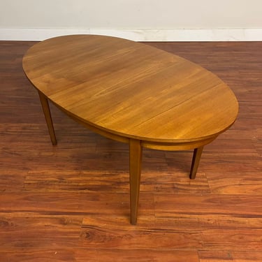 Vintage Oval Teak Butterfly Leaf Dining Table