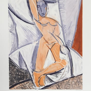 Etude pour le Nu a la Draperie by Pablo Picasso, Marina Picasso Estate Lithograph Poster 