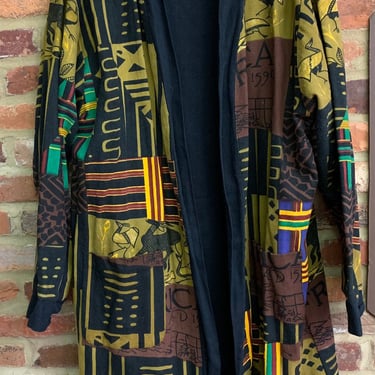 Vintage African Kente Cloth Jacket 