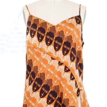 Mugler Mask Print Silk Tank