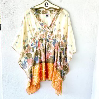 Vintage Missoni Beach Tunic Dress Flowy Resort Wear Designer Swimsuit Coverup 