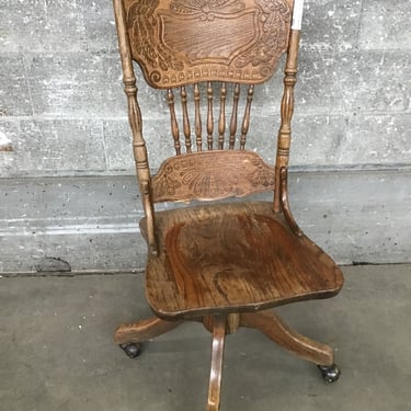 Rolling Peacock Themed Chair (Seattle)