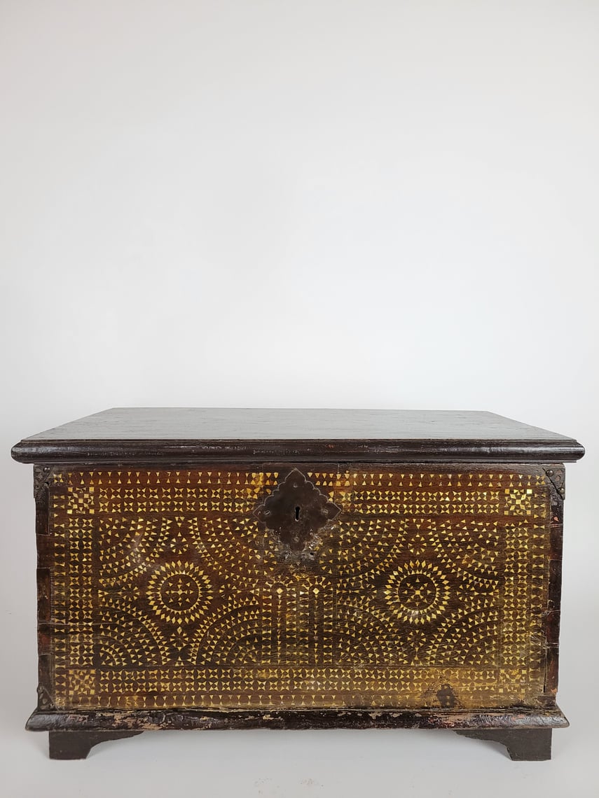 Shell Inlaid Wooden Trunk | Wishbone Reserve | Baltimore, MD