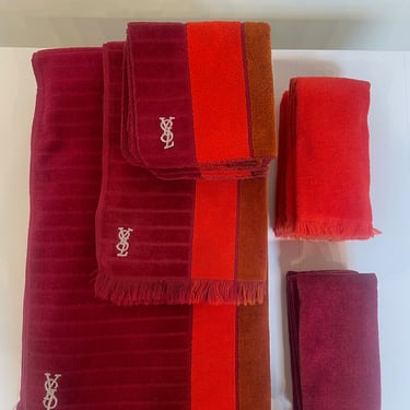 Set Vintage 1970s YSL Towels 