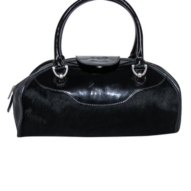 Dolce & Gabbana - Black Calf Hair Textured Handbag