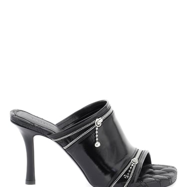 Burberry Glossy Leather Peep Mules Women