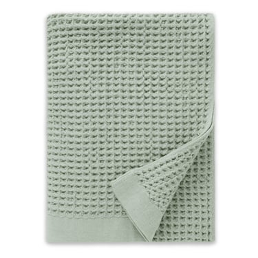Waffle Bath Towel: Sage