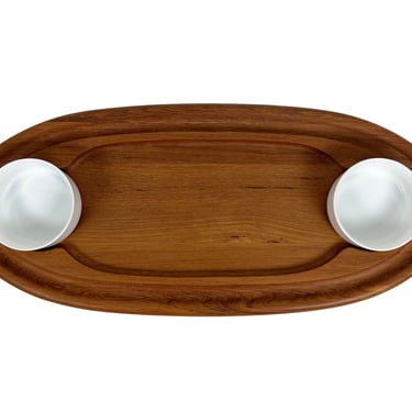Teak Serving Platter with Bowls by Jens Quistgaard for Dansk 