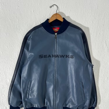 Seattle Seahawks Leather Jacket Sz. XL