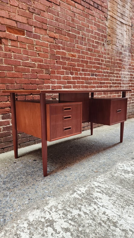 Danish Teak Floating Desk by HP Hansen