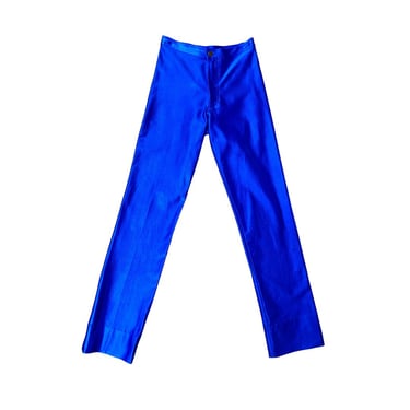 Vtg 70s 1970s 1980s Jean St. Germain Studio 54 Iconic Cobalt Blue Disco Pants 