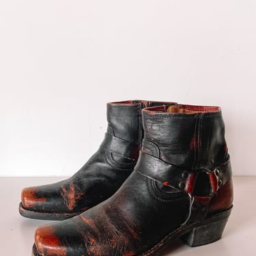 Frye Distressed Motorcycle Boots, sz. 11.5