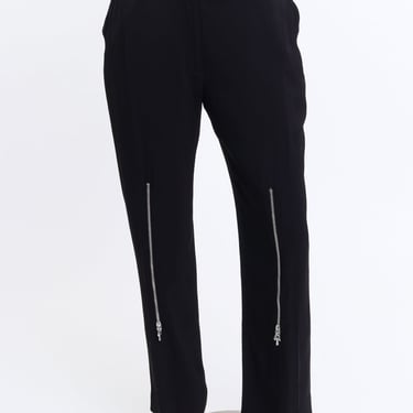 Zip Front Straight Leg Pant