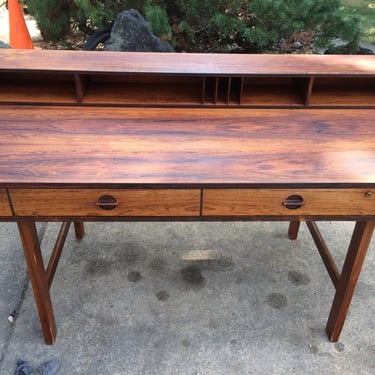 Danish Modern Flip Top Rosewood Desk by Jens Quistgaard Lovig for Dansk 