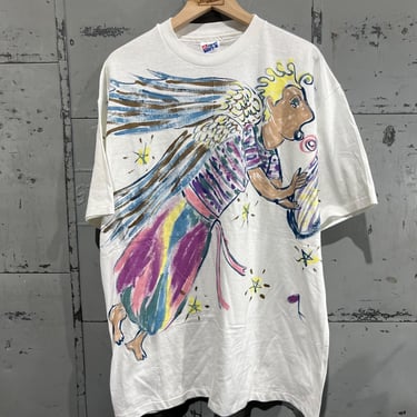 XL 90s Hand painted Greek god apollo Tshirt size XL Vintage 