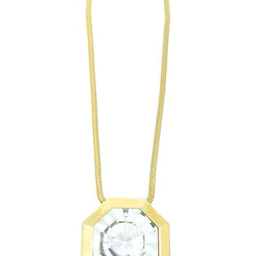 Lanvin Faceted Crystal Pendant Necklace
