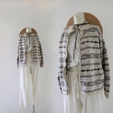 fair isle cardigan - m 