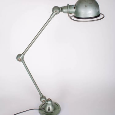 FRENCH INDUSTRIAL JIELDE MODERNIST LAMP DOMECQ FLOOR LAMP  2  Arms green color