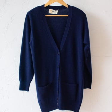 Vintage Pringle Navy 100% Cashmere Cardigan L/XL