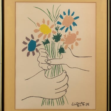 After Picasso &quot;Bouquet of Peace&quot; Lithograph