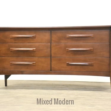 Refinished Walnut Dresser by Broyhill Emphasis 