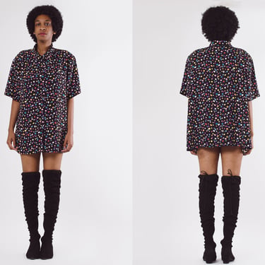 Vintage 90's Notations Polkadot Shortsleeve Blouse 