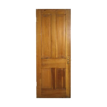Vintage Pine Wood 4 Pane Passage Door 76.25 x 29.75