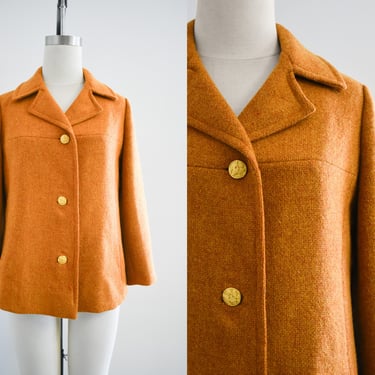 1960s Belson Orange Wool Short Coat 
