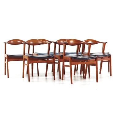Erik Kirkegaard Danish Teak Dining Chairs - Set of 8 - mcm 