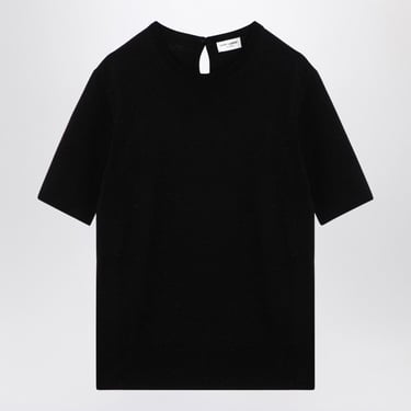 Saint Laurent Black Wool Knit T-Shirt Women