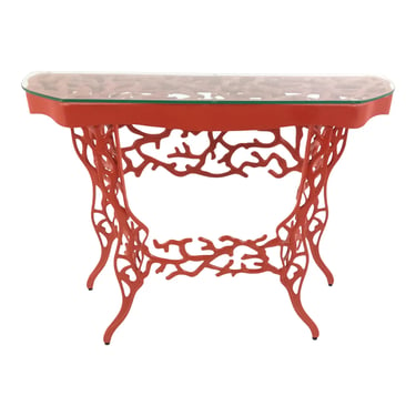 Currey & Co. Modern Coral Console Table