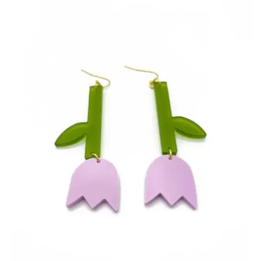 Tulip Earrings - Pastel Lilac