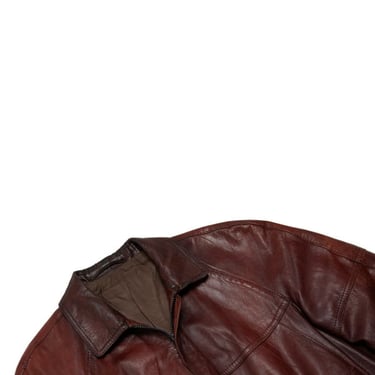 Staller 70s Vintage Lambskin Flight Jacket - Red