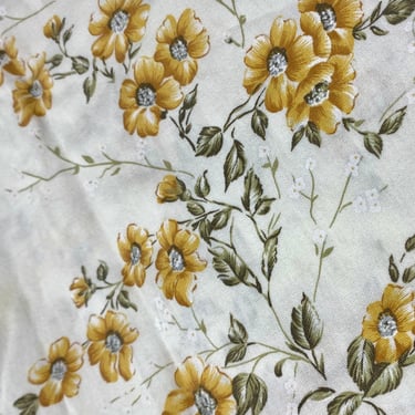 Oval Tablecloth Set w/ 8 Napkins  72” X 60” Cotton Print Flowers, Dot, Scallop Edges Browns Beige, neutral colors~ 1970s MCM printed Cloth 