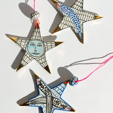 Star Ornaments in Blue