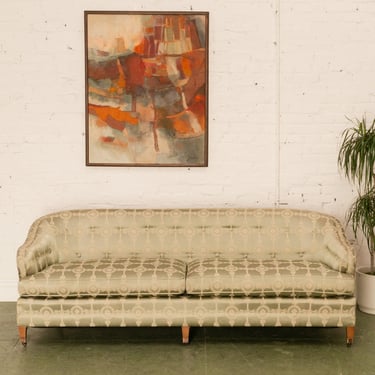 Celedon Green Regency Vintage Sofa