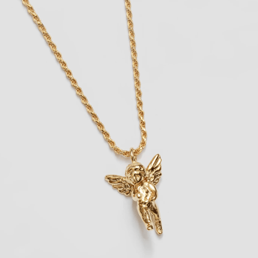 Wolf Circus | Cherub Charm Necklace in Gold