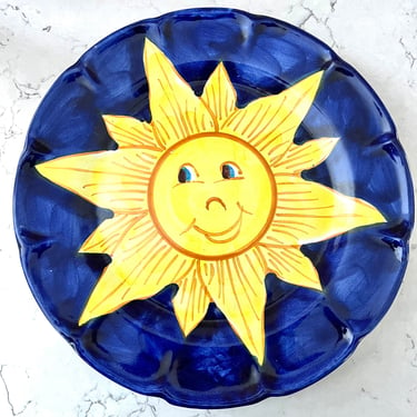 Vintage Handpainted Ceramicas Casola Positano Italian Sun Shine Large Plate by LeChalet