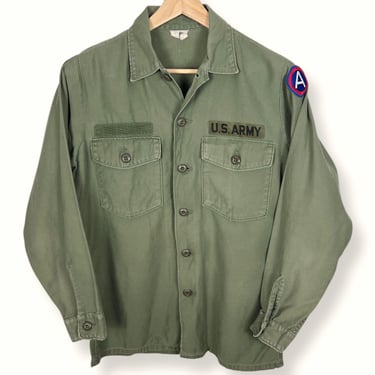 Vintage 1963 Vietnam War US Army OG-107 Utility Shirt
