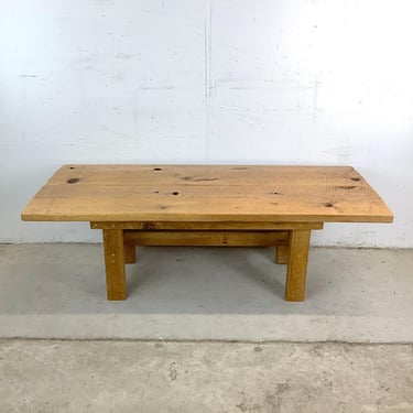 Rustic Modern Plank Top Coffee Table 