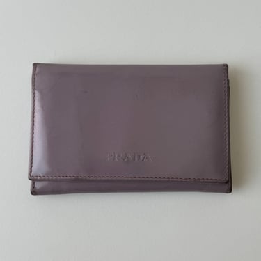 Vintage Prada Lilac Purple Enamel Wallet 90s 