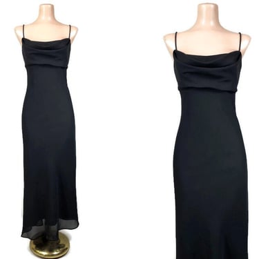 VINTAGE 90s Cowl Neck Long Slip Dress by | Black Lotus Vintage - Lake  Geneva, WI | ATTIC